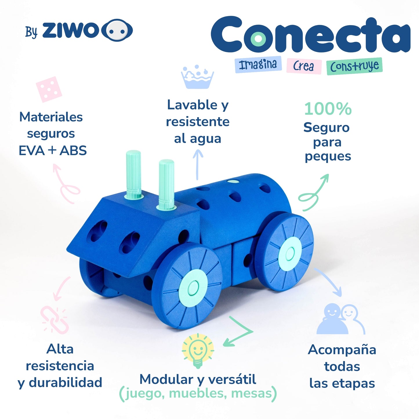 🧩 Conecta • Bloques de Goma EVA